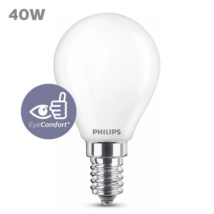 Philips LED lamp kogel E14 mat warm wit 3,4W 470LM