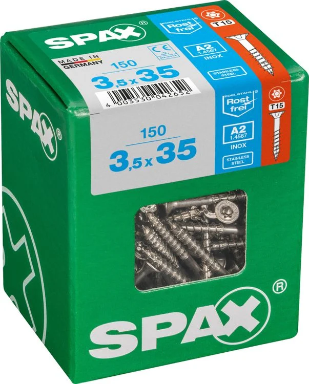 Spax A2 schroef T-star plus verzonken kop 3,5x35mm 150st