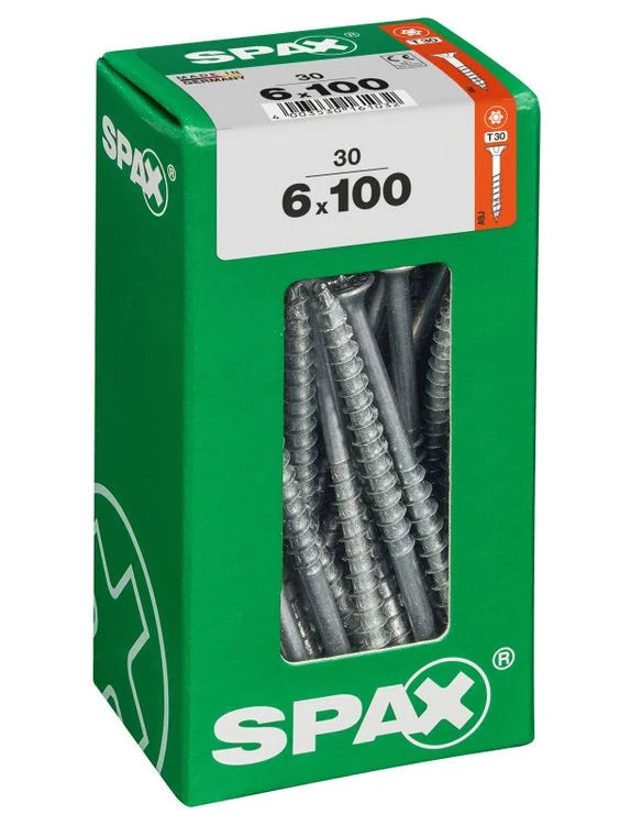 Spax schroef T-star plus verzonken kop 6x100mm 30st
