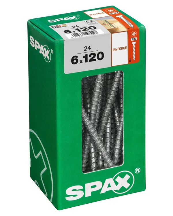 Spax IN.Force schroef T-star plus cilinderkop 6x120mm 24st