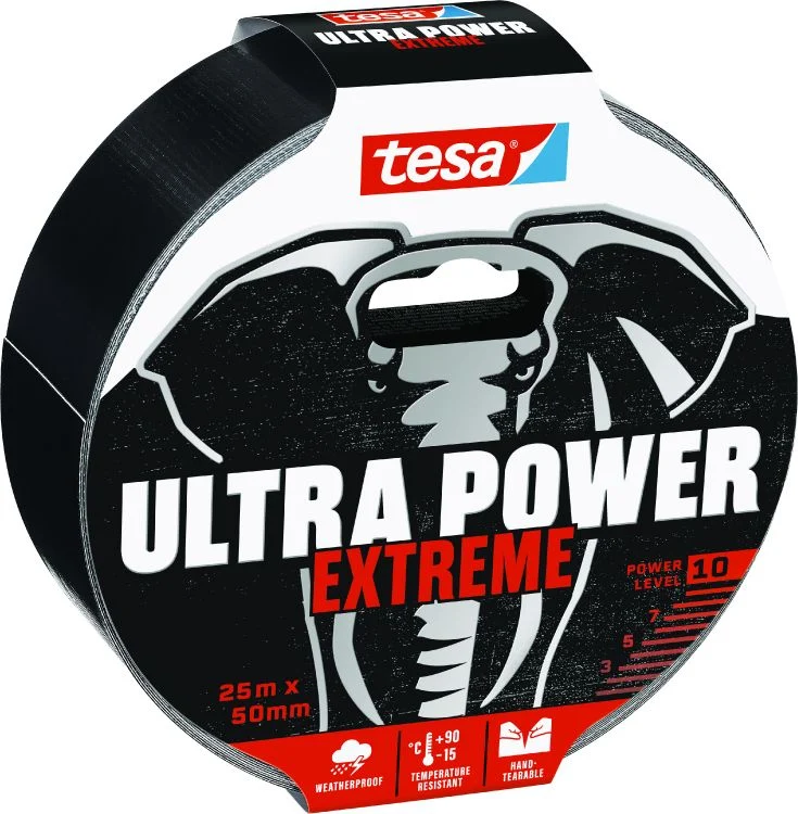 Tesa Ultra Power reparatietape zwart 50mm 25m