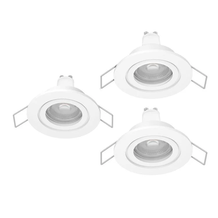Eglo LED inbouwspot Barranco wit Ø84mm set van 3