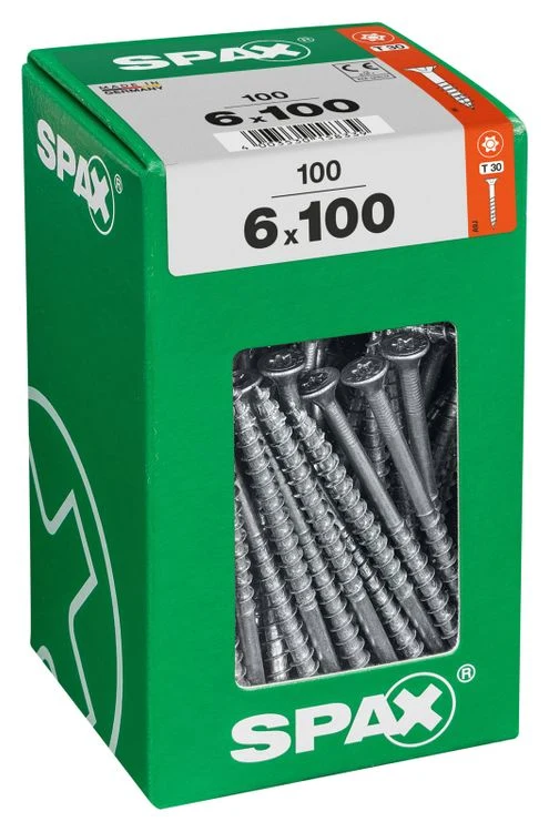 Spax schroef T-star plus verzonken kop 6x100mm 100st