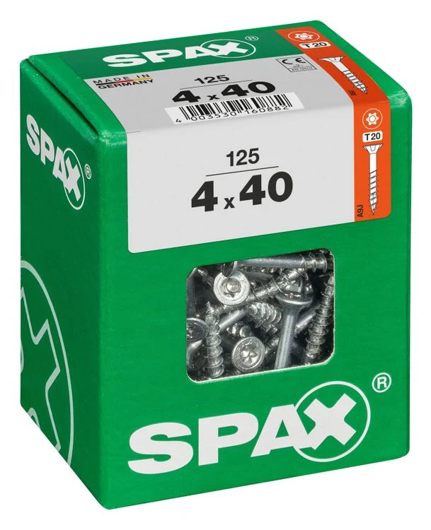 Spax schroef T-star plus verzonken kop 4x40mm 125st