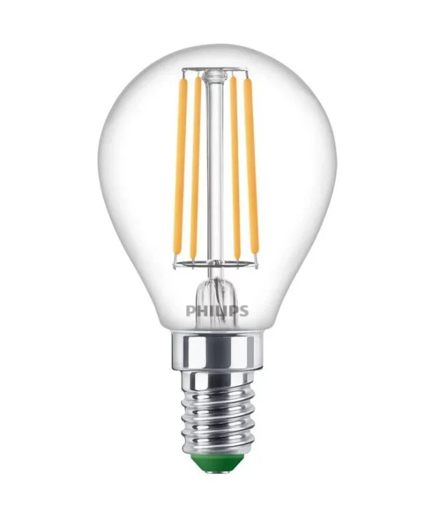 Philips Ultra Efficient LED filament kogel E14 helder ww 2W 485LM