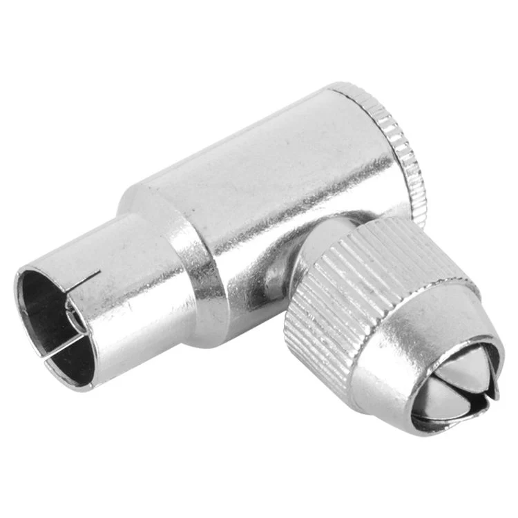 Q-Link coax stekker 1x female haaks zilver