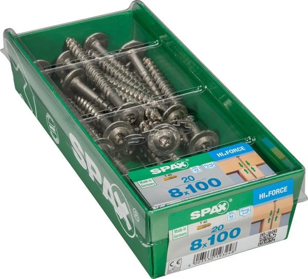 Spax houtschroef T-star plus discuskop 8x100mm 20st