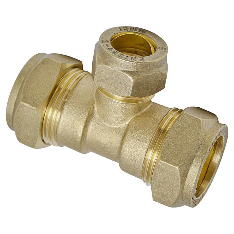 Sanivesk knelkoppeling T-stuk metaal 22mmx15mmx22mm