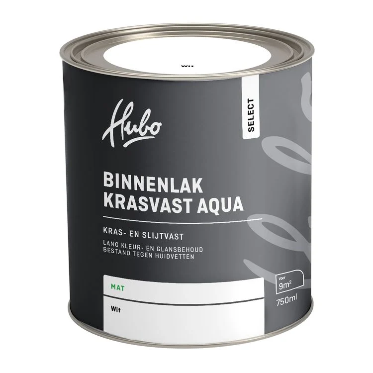 Hubo Select binnenlak matglans wit 750ml