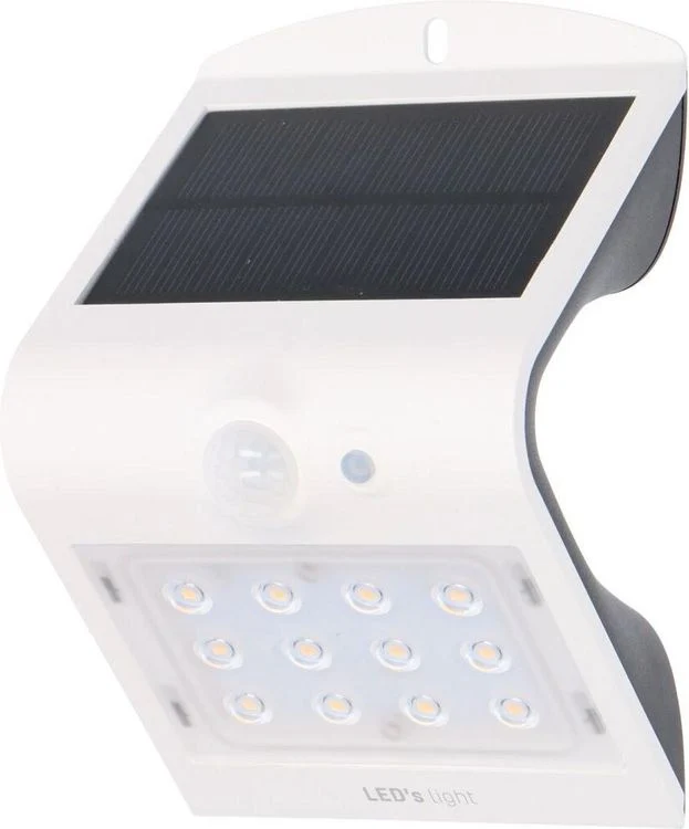 Led's Light solar buitenlamp LED schijnwerper met sensor wit