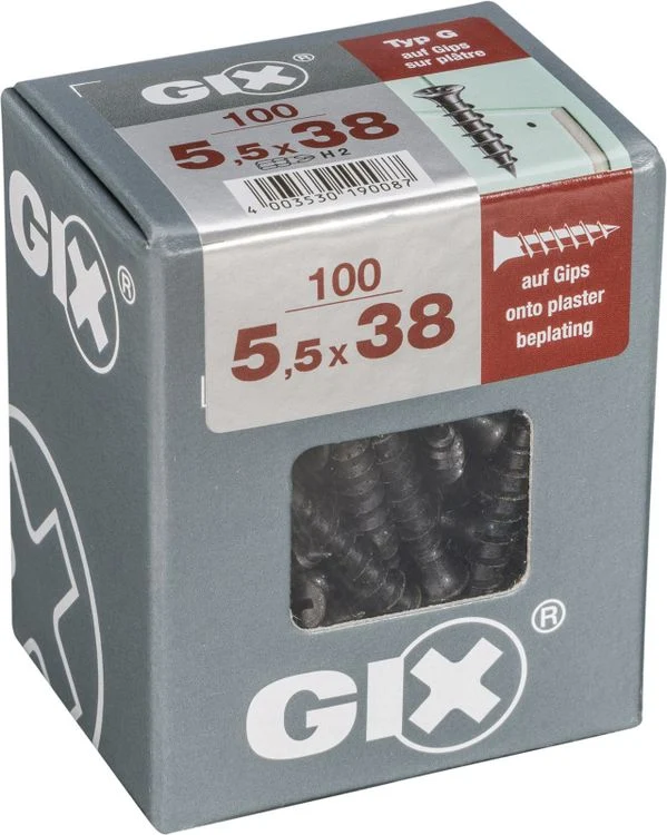 Spax GIX gipsplaatschroef philips trompetkop 5,5x38mm 100st