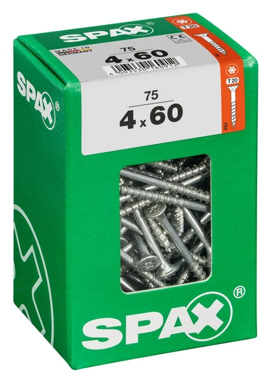 Spax schroef T-star plus verzonken kop 4x60mm 75st