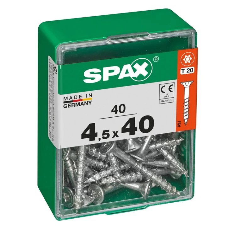 Spax schroef T-star plus verzonken kop 4,5x40mm 40st