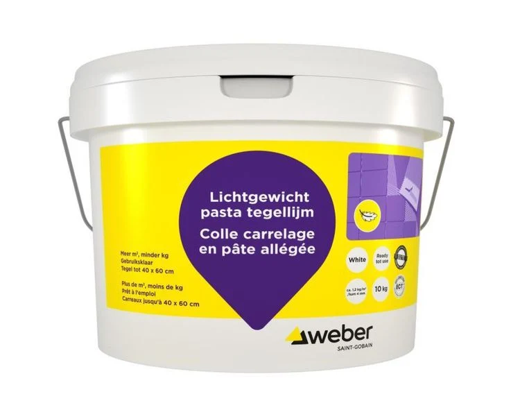 Weber Beamix tegellijm pasta elastisch wit 10kg