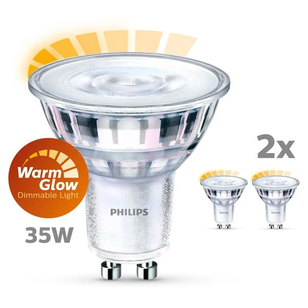 Philips LED spotlamp dimbaar GU10 4W helder 5x5,4cm