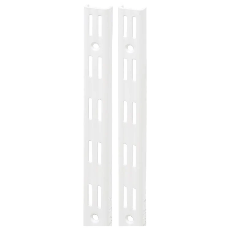Duraline F-systeem rails dubbel metaal wit 150cm 2st