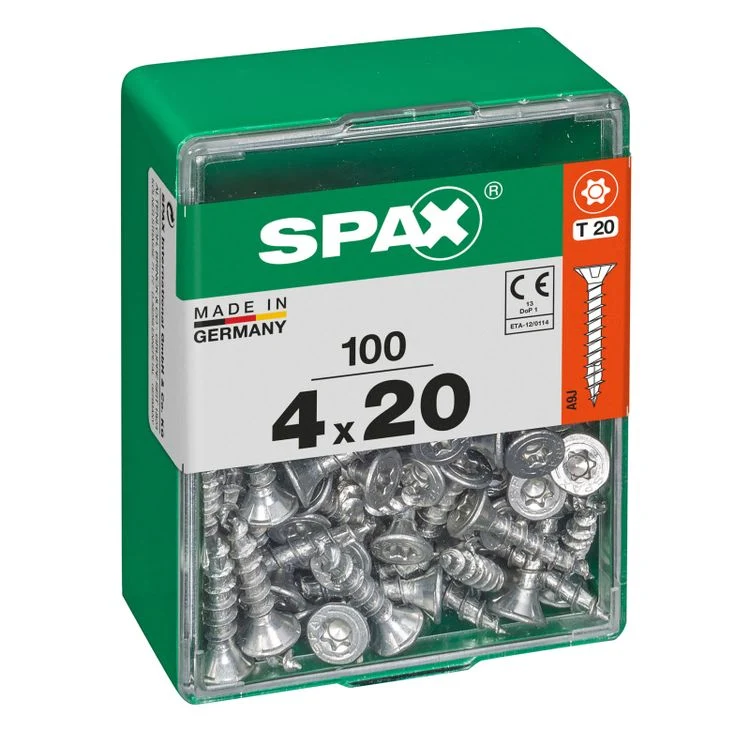 Spax schroef T-star plus verzonken kop 4x20mm 100st