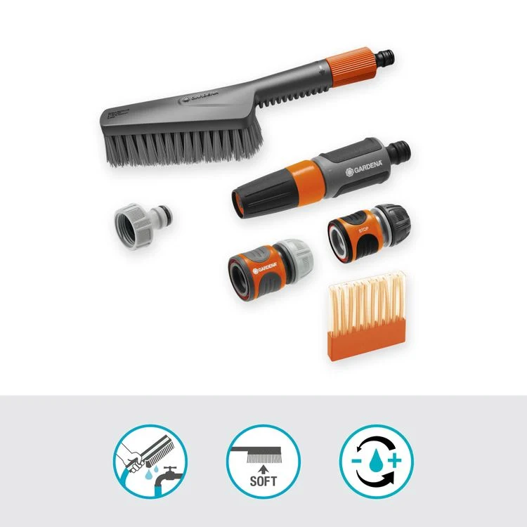 Gardena Cleansystem wasset starterset kunststof 7,1cm 6-dlg