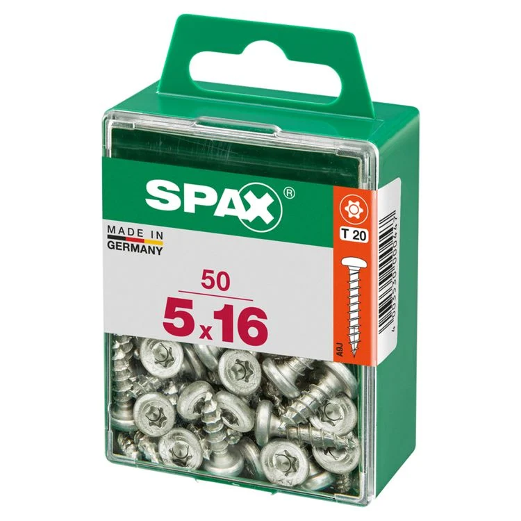 Spax schroef T-star plus bolkop 5x16mm 50st