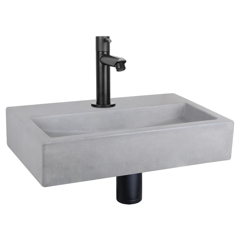 Differnz fonteinset Flat midden lichtgrijs 38x24x8cm