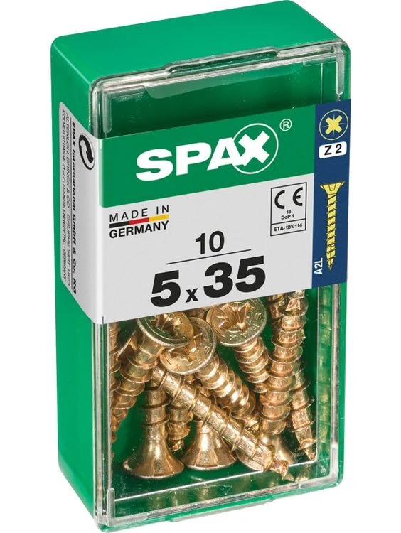 Spax schroef pozidrive verzinkt 5x35mm 10st