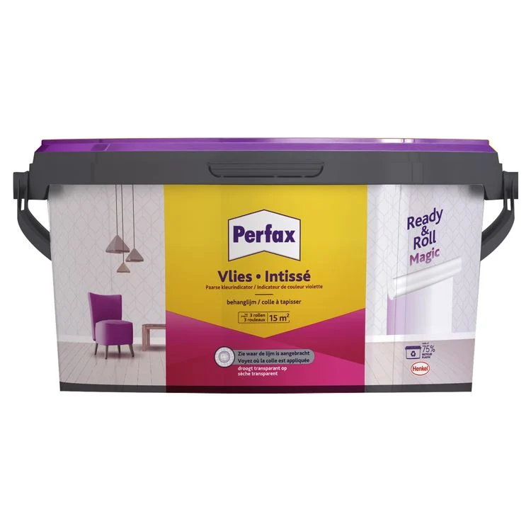 Perfax Ready & Roll vliesbehanglijm roze 2,25kg