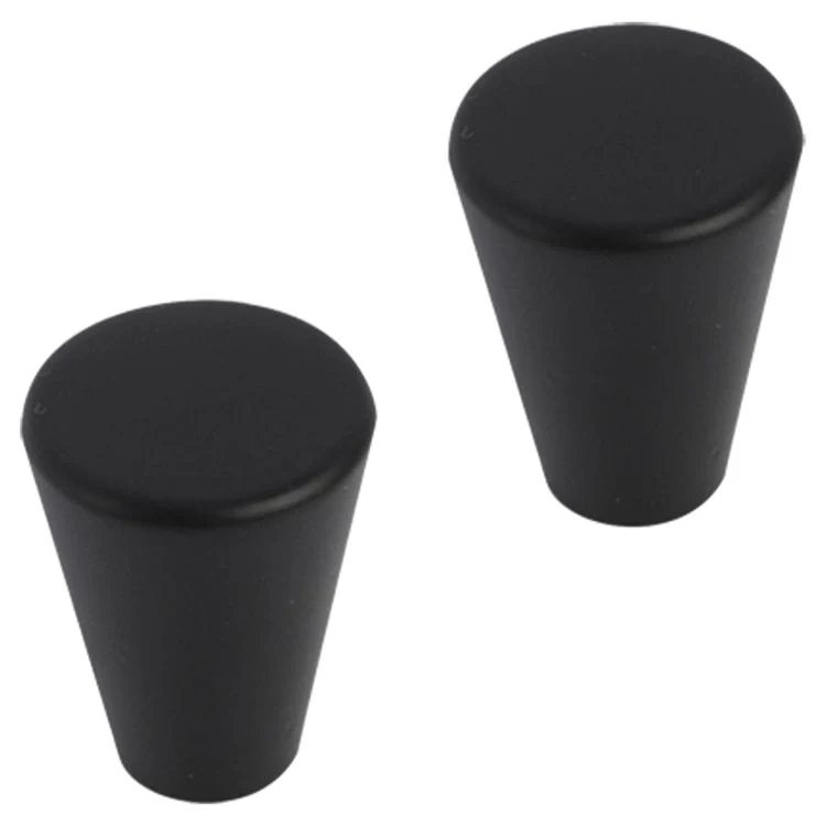 Differnz Rotterdam knop RVS mat zwart 20mm 2st