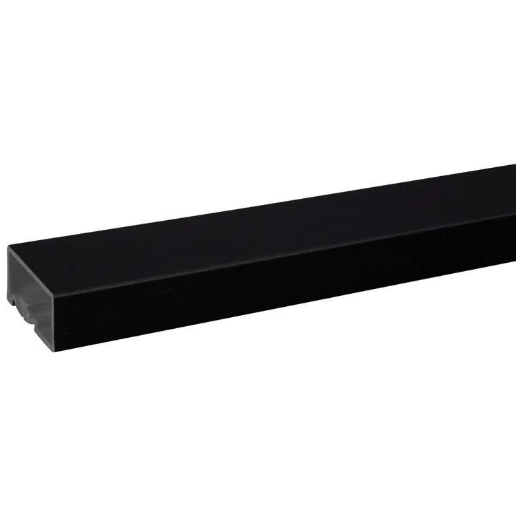 Trapleuning rechthoekig metaal mat-zwart 100x2,5x5cm
