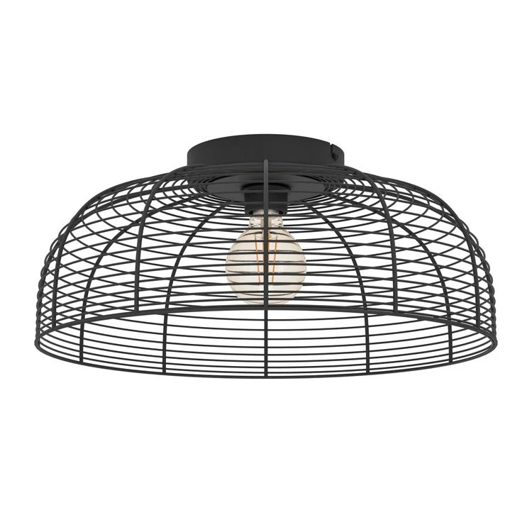 Eglo LED plafondlamp Derwen zwart ⌀45cm warm wit dimbaar