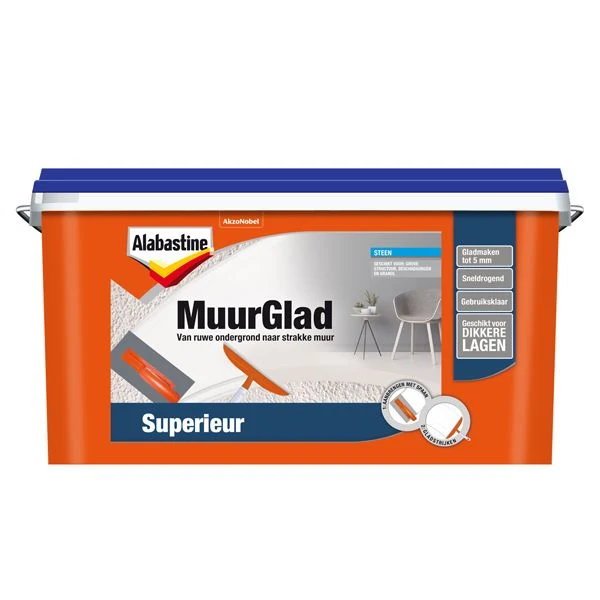 Alabastine Superieur muurglad mat wit 10L