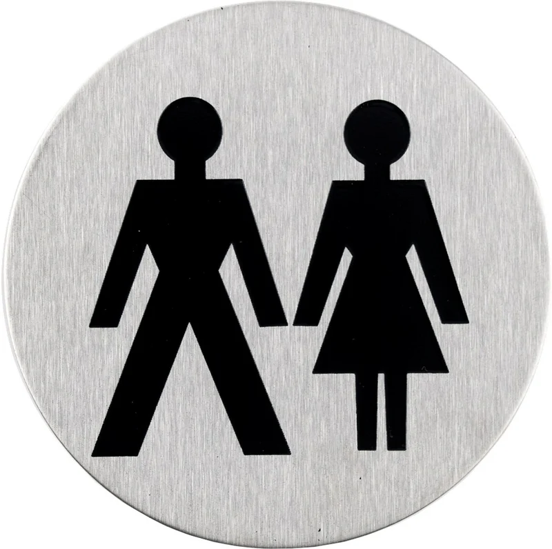 Oxloc PICTOGRAM ZELFKLEVEND 75MM RVS MAT GEB.