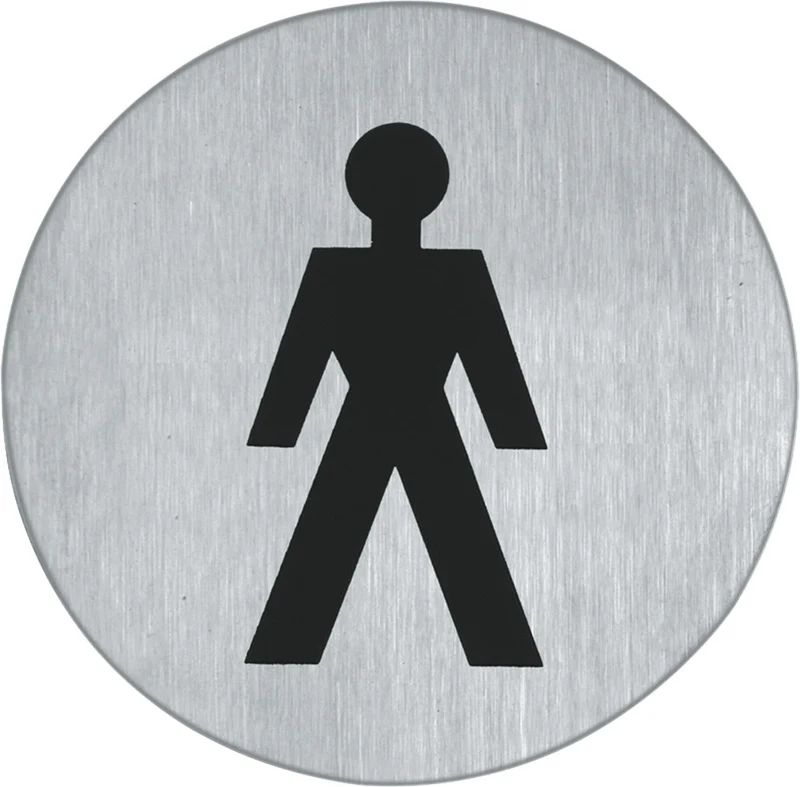 Oxloc PICTOGRAM ZELFKLEVEND 75MM RVS MAT GEB.