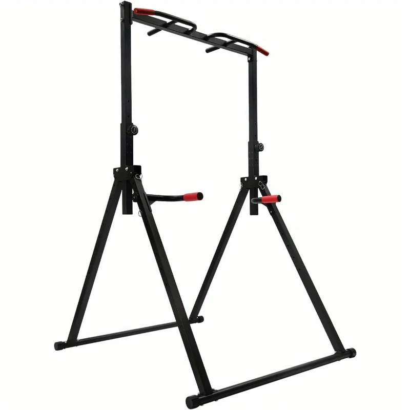 Power Tower – Krachtstation – Pull Up Station – Dip Station – Fitnessrek – Verstelbare Hoogte 1,75-2,3m – Inklapbaar & Max. Belastbaarheid 200 kg