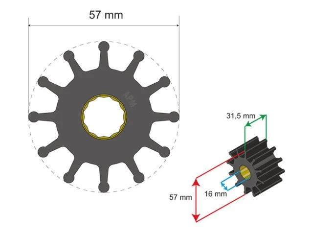Albinus Premium Impeller kit nr. 06-01-012
