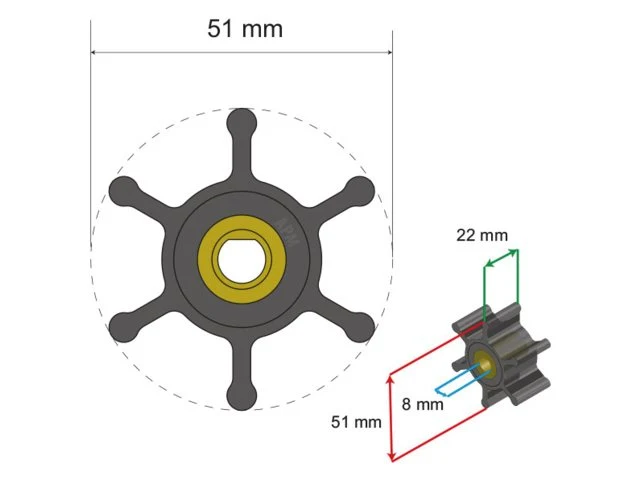Albinus Premium Ballast Impeller nr. 06-04-036