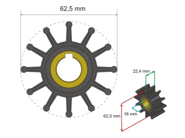Albinus Premium Impeller kit nr. 06-01-015