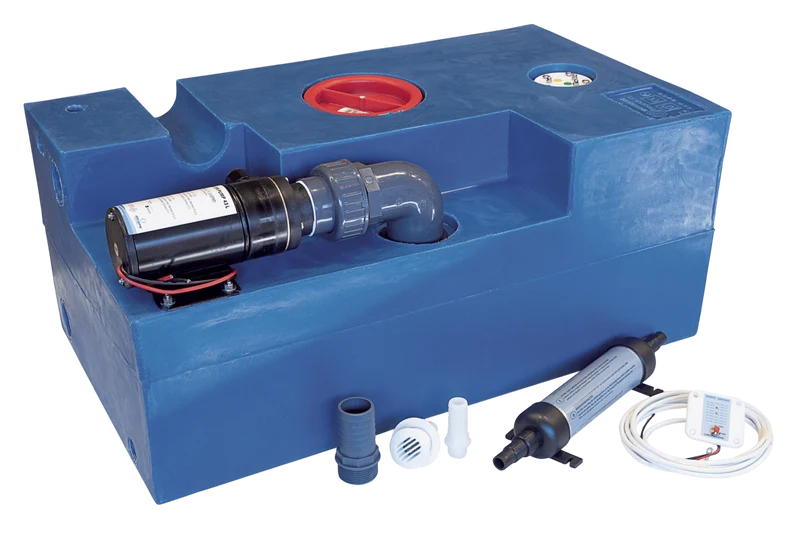 Albinus Vuilwatertank 72L compleet met marceratorpomp 24V
