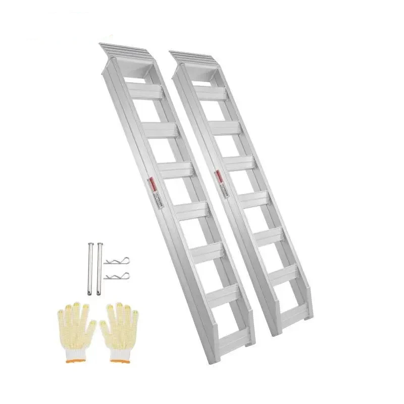 Aluminium Oprijplaten - Oprijblokken - Oprijbok - Oprijplaat - 6800 lbs Draagvermogen – Heavy-Duty Universele Laadplaat - Oprijplaat Rolstoel - Geschikt voor Motor, Tractor, Truck & Grasmaaier