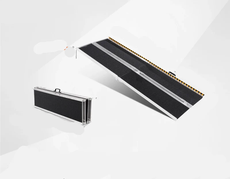 Rolstoelhelling - Drempelhulp - Drempelhulp Rubber - Oprijplaat - Drempelhulpen - Opvouwbare - 96inch - Antislip & Draagbaar - 800lbs Draagkracht - Mobiele Oplossing - Voor Scooters & Rollators
