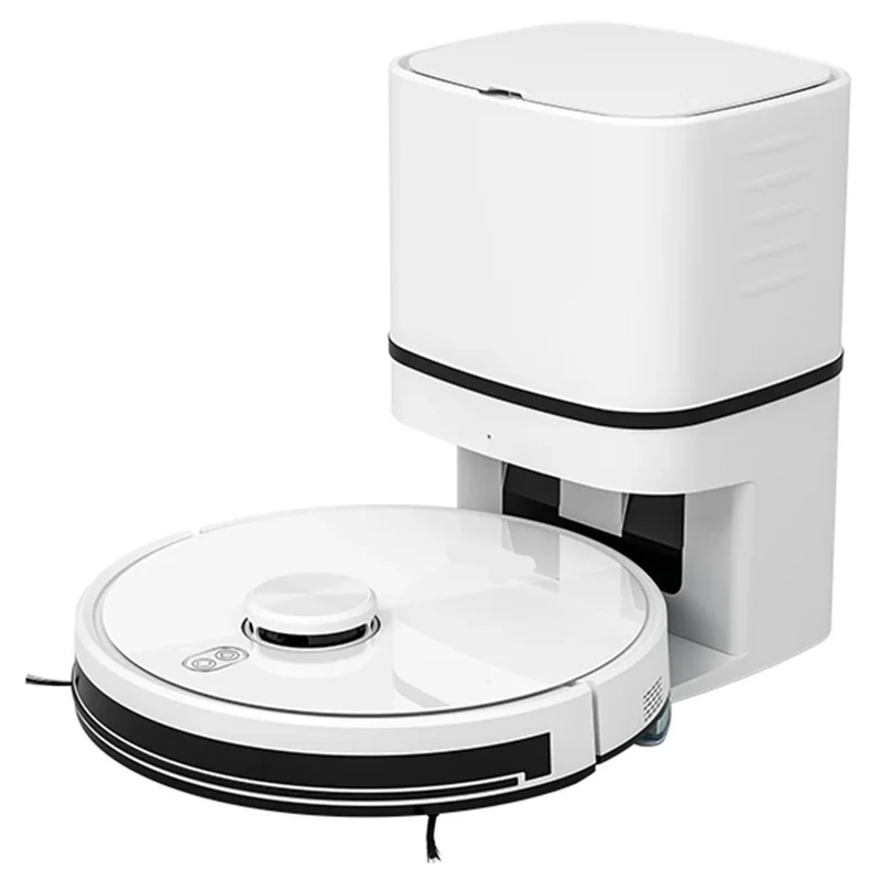 Lidar Robotstofzuiger - Dweilrobot - Vaccum Cleaner - Robot Vacuum - 5200mAh Batterij – 2-in-1 Stofzuiger & Mop - 6000Pa Zuigkracht - 2.8L Stofzak - Zelflegende - App & Spraakbediening - Wit