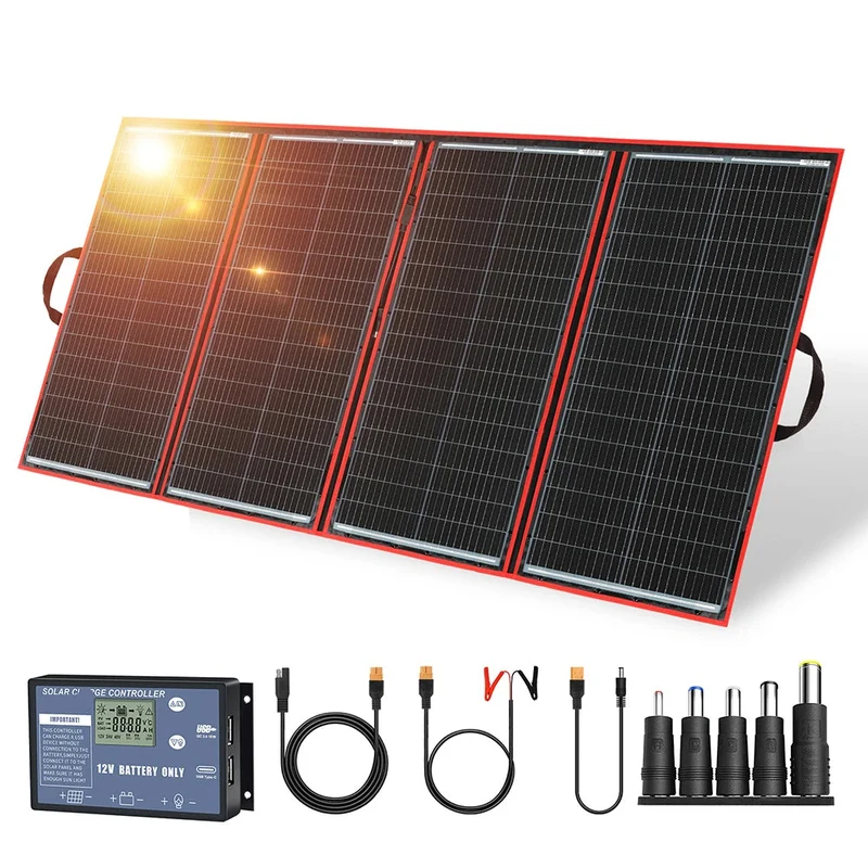 Zonnepaneel - Opvouwbaar Zonnepanelen - Zonneenergie - Sun Power - 300W - 18V - Draagbare Zonne-energie Oplader - Outdoor & Camping – Hoge Efficiëntie