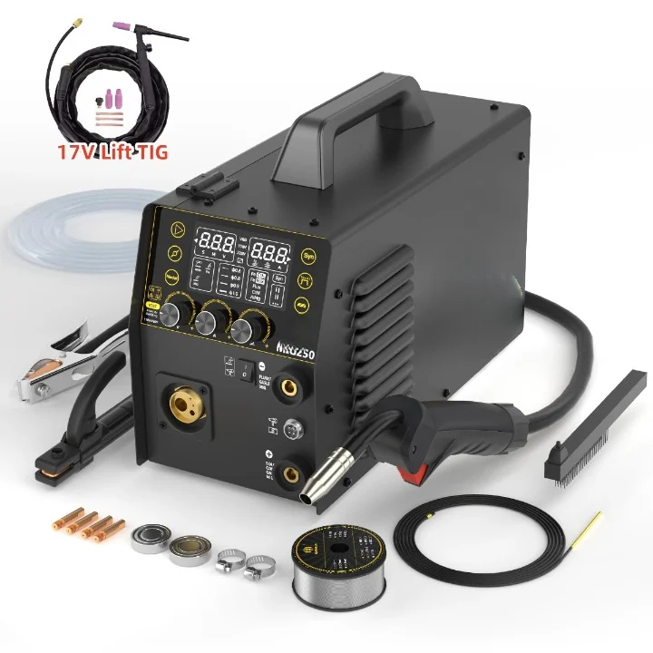 MIG-Lasser – Gasloos MIG – MMA Lasser – TIG Lasser – Automatische Draadvoer – Instelbereik 10-200A – Compact En Draagbaar - Met 17V Zaklamp