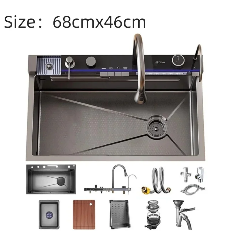 Keukenkraan – RVS Kraan – Keukenmengkraan – Duurzame Kraan – Roestvrij Staal – Keramische Cartridge – Corrosiebestendig - 68x46CM