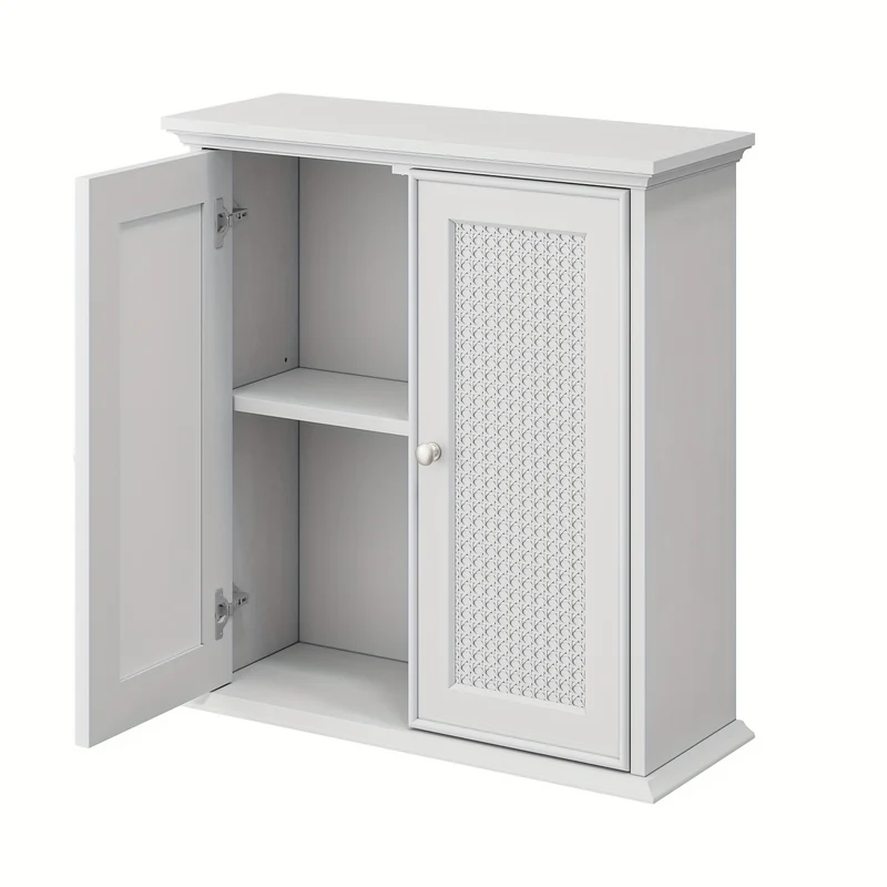 Wandkast – Badkamerkast – Opbergkast – Keukenkast – Hangkast – Wit Houten Materiaal – Verstelbare Planken