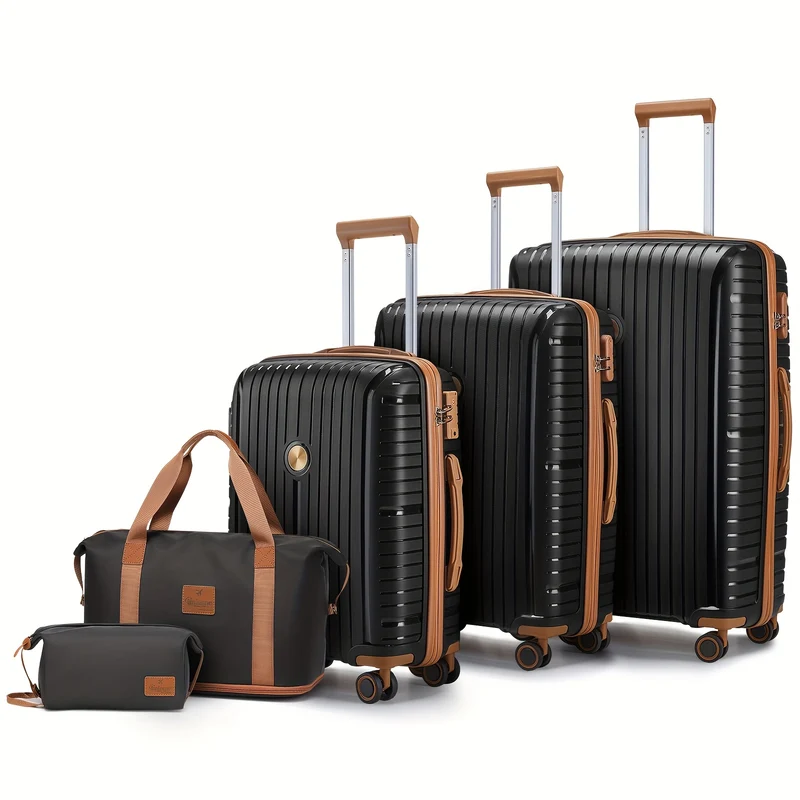 Kofferset – Reiskoffer Set – Trolley Koffer – Handbagage Koffer – Ruimbagage Koffer – ABS Harde Schaal – Lichtgewicht met TSA-Combinatieslot en Draagtas