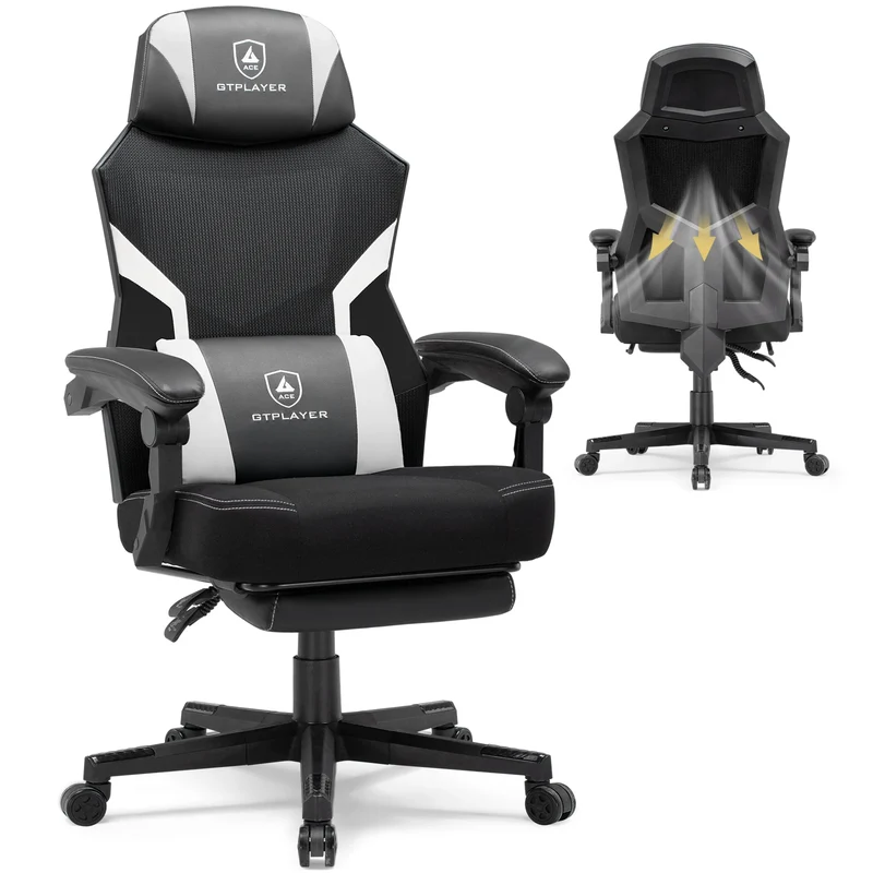Bureaustoel – Kantoorstoel – Gamingstoel – Werkstoel – Mesh Stoel – Ademend Mesh Materiaal – Instelbare 135° Kantelfunctie