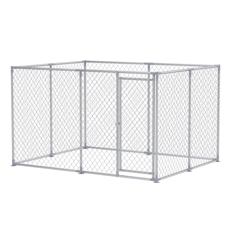 Hondenren – Hondenkooi – Hondenkennel – Hondenhok – Dierenren – 250x200x150 cm – Verzinkt Staal – Veilig Afsluitbare Deur