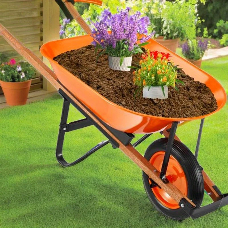 Kruiwagen – Tuinkar – Tuinkarretje – Bouwkruiwagen – Transportkar – Eénwielige Constructie – Hoge Draagkracht 150 kg