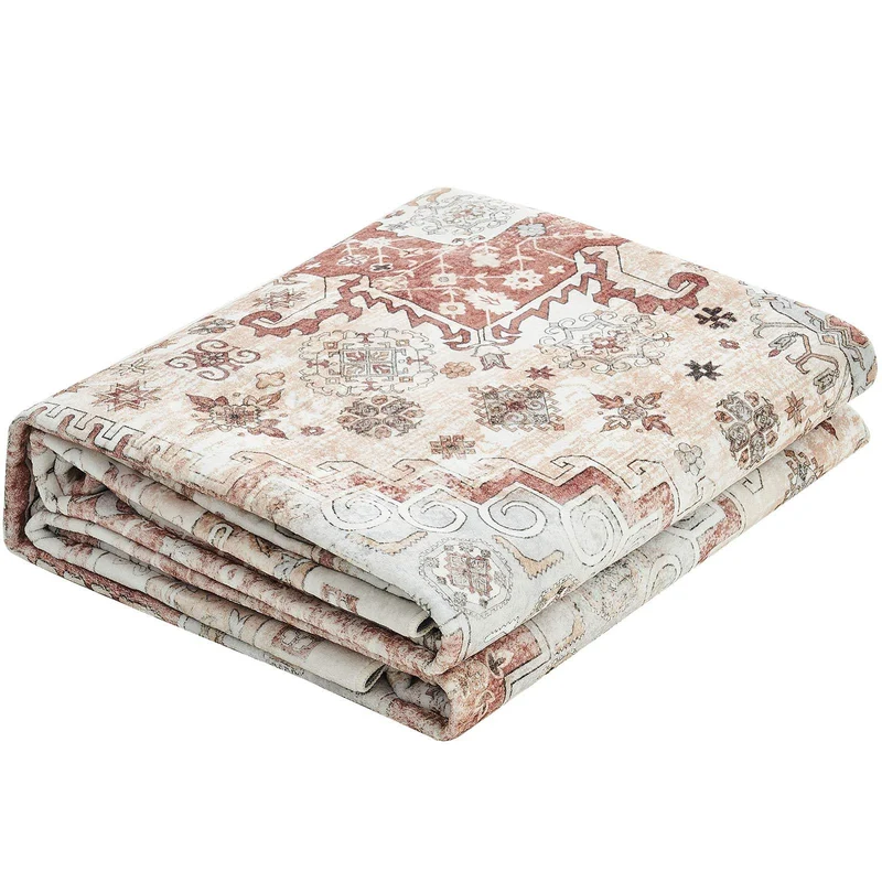 Vloerkleed – Tapijt – Kleed – Karpet – Runner – Groot Formaat 9x12 ft – Anti-Slip – Vintage Bruin Rood