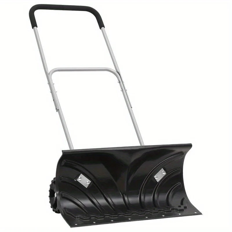 Sneeuwschep – Sneeuwschuiver – Sneeuwruimer – Sneeuwschop – Zwart – Uitschuifbare Stalen Steel – Grote Polycarbonaat Schep 66 cm